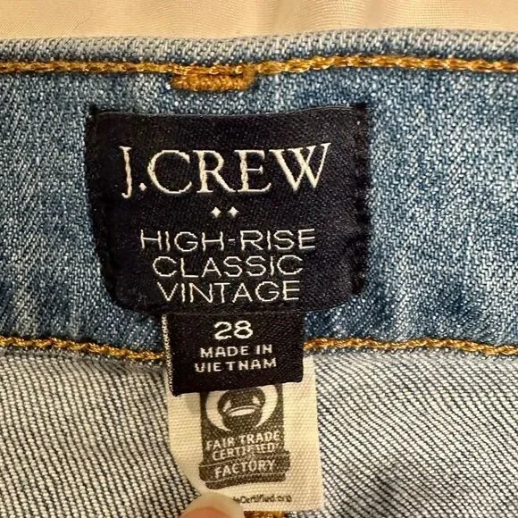 J.Crew High-Rise Classic Vintage Straight-Leg Jeans Size 28 Medium Wash G7007 - Picture 7 of 11